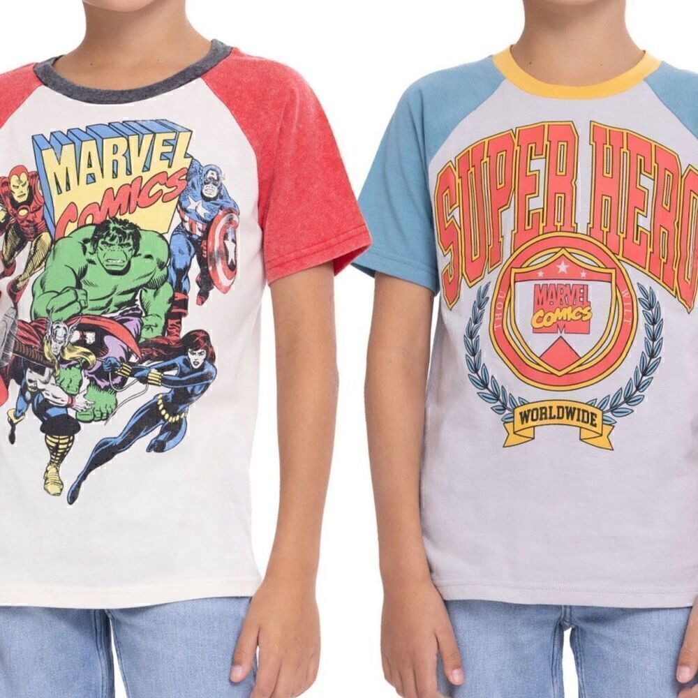 Marvel Boys 2-Pack Short Sleeve Tee Size Extra Small (4/5)